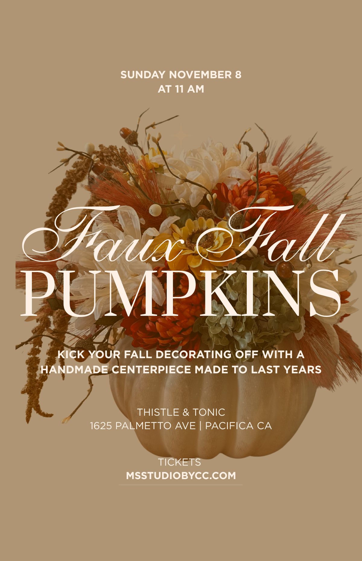 Fall Pumpkin Centerpiece Workshop